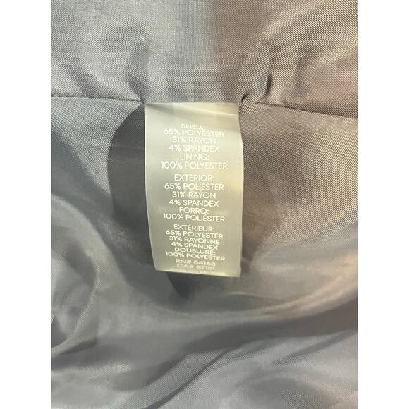 Calvin Klein Women's Single Breasted Lined Metal Button Black Suit Blazer Sz 16W - Picture 8 of 11